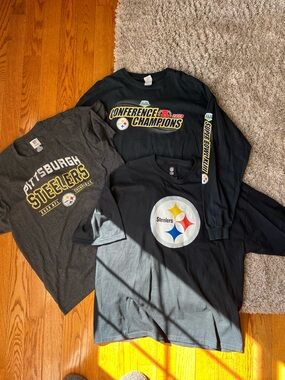 Lot of 3 2XL Pittsburgh Steelers swag.